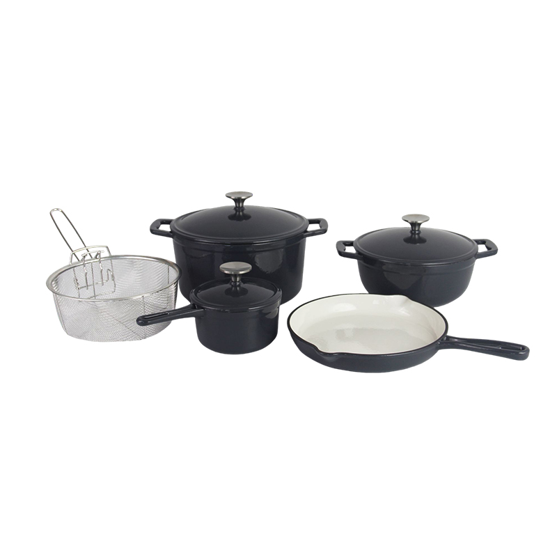 YFES002 Cast Iron Pots and Pans Cookware Set for Cooking